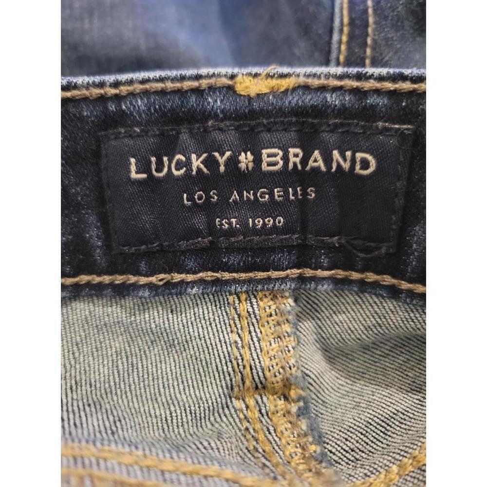 Lucky Brand size 2/26 blue distressed mid rise skinny jeans. Ava - Picture 3 of 6